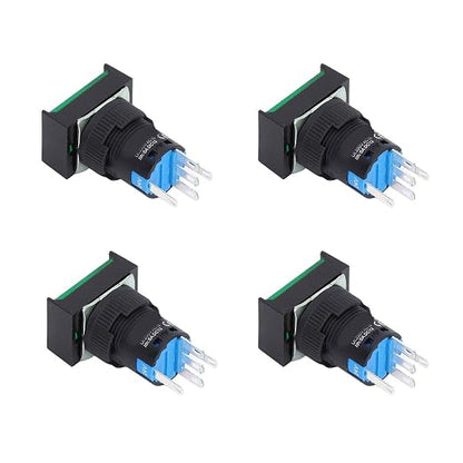 Push Button Switch 16mm Self Locking Design (Green)