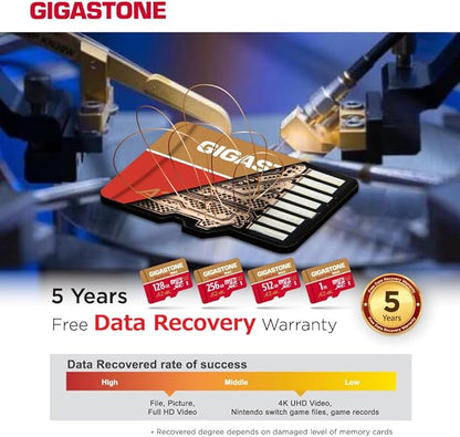 【for Switch 1 Only】 GIGASTONE 1TB Micro SD Card, 4K Game Pro MAX, Memory Card for Gaming Console, Action Camera, UHD Video, up to 170/140 MB/s, UHS-I U3 A2 V30 C10【5-Years Data Recovery】