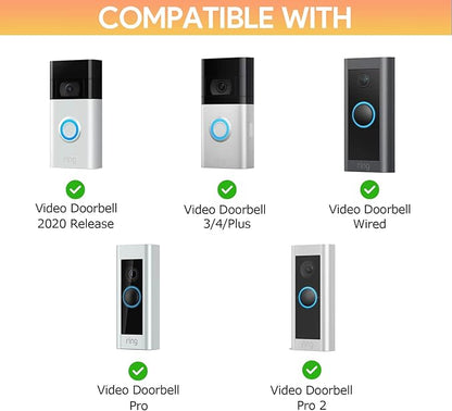 Doorbell Transformer 24V Adapter for Ring Video Doorbell, 16.4ft Long C Wire Power Supply, Compatible with Ring, Nest Hello, Wyze and Eufy Video Doorbells
