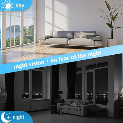 Indoor Clocks Camera, Baby Monitor, HD 1080P Security Camera Indoor Baby Monitor Pet Camera, Smart Motion Tracking, Panoramic IR Night Vision, 2.4G WiFi, Two Way Audio Video Speaker Security Camera