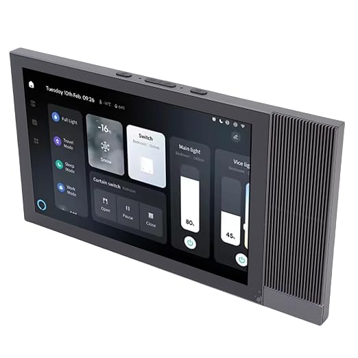 Jiawu 8 Inch Smart Home Control Panel with Built in Voice Control for Smart Scene Wall Panel, Easy Wall Mounted Installation