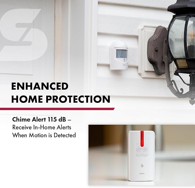 Sabre Driveway Alert, Wireless Motion Detector Sensor System with Driveway Alert, Weatherproof for Outdoor Security
