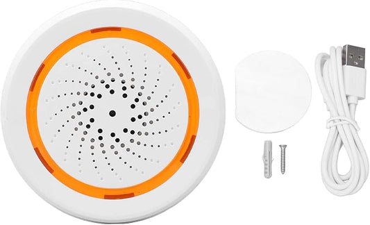 Walfront Smart Security Alarm Wireless Home Alarm System with 90dB Siren 18 Tones APP Control 2.4GHz for Burglar Door Sensor Motion Detector (for ZigBee)