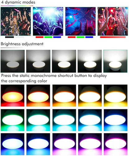 LED Light Bulbs RGB Light Cup 16 Color Changing E14 Smart Spotlight Bulb with Remote Control
