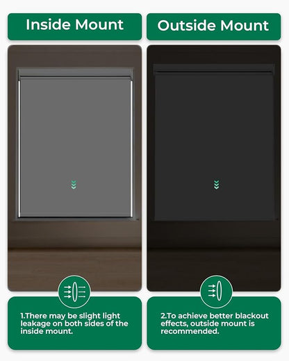 Allesin Motorized Blinds with Remote | Automatic Blackout Roller Shades, Easy Install & Smart Control Electric Blinds for Home Office, Living Room (White 23" W x 72" H)