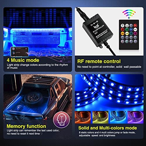 Nilight 3PCS 60 Inch RGB Truck Bed Light Strip 270 LED Neon Accent LED