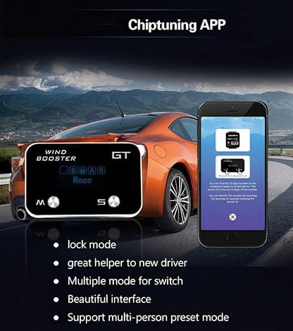 Throttle Response Controller Compatible for Chevy Colorado (2012-2022) GMC Canyon(2006-2022) 9 Drive Modes Throttle Connected APP Wind Booster GT Smart Electronic Throttle Accelerator (Upg)