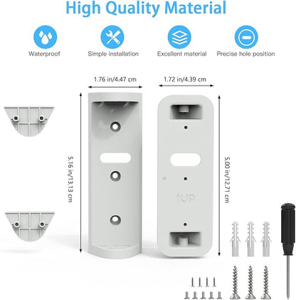 Huafly Outlet Wall Mount for Blink Video Doorbell (2nd Gen), Adjustable 0-45-Degree Blink Doorbell Camera Mount for Outdoor&Indoor (White Door Mount)