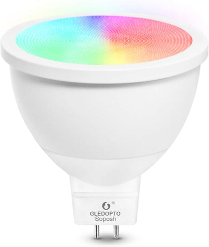 PRO MAR16 LED Bulb GU5.3 Zibgee Smart Bulb 12V 5W RGB CCT Dimmable Spotlight Support App Control (Bean Angle 120°)
