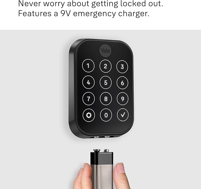 Yale Assure Lock 2 Plus Apple Home Keys, Black Suede Keyless Entry Door Lock with Wi-Fi Connected Touchscreen Keypad for Code Entry, YRD450-N-CB1-BSP