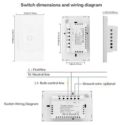 Jinvoo Smart Light Switch, ZigBee Light Switch, Zigbee Switchh, Alexa Lightt Switchh, Compatible with Alexa and Google, Smart Life Control, Glass Panel Timer, Requires a Zigbee hub (1 Gang)