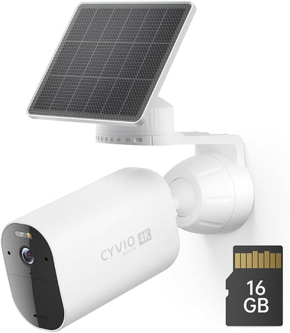 Solar Security Camera Wireless Outdoor, 4K Battery-Powered 11600mAh Home Camera with Solar Panel, Color Night Vision, AI Human/Vehicle Detection, 2.4G WiFi, No Monthly Fee