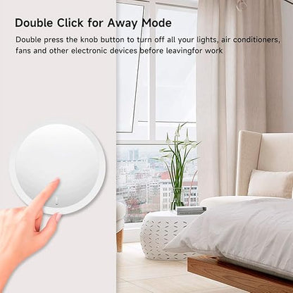 ZigBee Smart Knob Switch Wireless Scene Button Rotatable Dimmer Switch,Need Zigbee Hub,Light Automation Scenario Remote Panel (4)