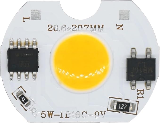 10pcs LED COB lamp Bead 5W 9V COB Chip 220V Smart IC No Need Driver DIY Flood Light Led Bulb Spotlight Outdoor Chip Lamp(Warmwhite)