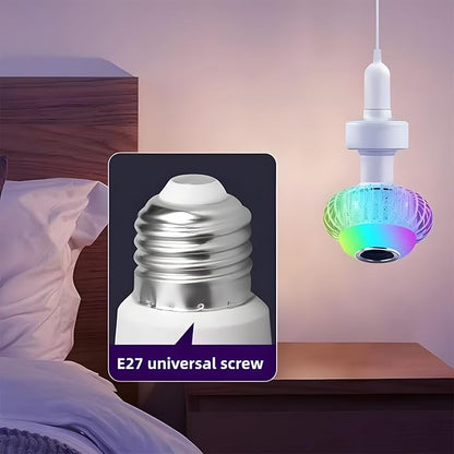 Bluetooth RGB Music Light Bulb, with Built-in Bluetooth Speaker, E27 Base Wireless Single Smart Light Bulb, Remote Control White+RGB Colors Speaker Bulb for Party, Home, Christma Decorations (1 Pcs)