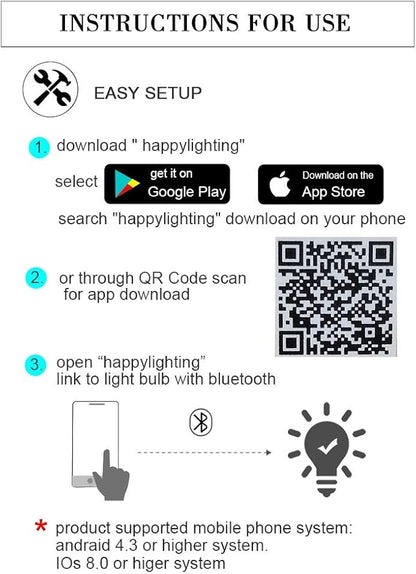 Home Bulbs, Pack of 2, LED Light Bulb AC85-110V 15W E27 RGBW Light Bulb Music Control Multicolor Smart Lamp Household Lamp