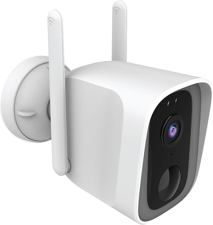 Feit Electric Outdoor Wireless Security Camera, 1080p HD, Motion Detection Alerts, Night Vision up to 30ft, Battery Powered, SD Card Storage, 2.4GHz WiFi, Mount with Magnetic Bracket
