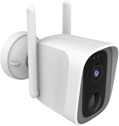 Feit Electric Outdoor Wireless Security Camera, 1080p HD, Motion Detection Alerts, Night Vision up to 30ft, Battery Powered, SD Card Storage, 2.4GHz WiFi, Mount with Magnetic Bracket