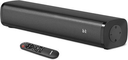 2.1 Sound Bars for TV, Built-in Subwoofer, 6 Levels Voice Enhancement, 16 Inches TV Soundbar Speakers with Bluetooth 5.3/Optical/AUX/USB Connection, Wall Mount, 3 EQ Modes, S100