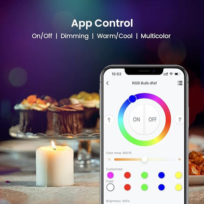 BroadLink Smart Bulbs Lighting Kit with Remote Control - 9W A19 Bluetooth Color Changing Light Bulbs with Music Sync, Compatible with Alexa, Google Home