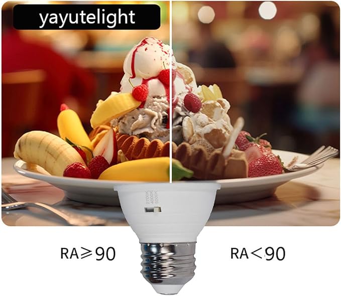 3CCT PAR16 Dimmable LED E26 Bulbs 10 Pack, Short Neck Led Light, 5W=50W, 500LM Mini Flood Lights, 2700K/4000K/5000K Selectable, for Track Lighting, Kitchen