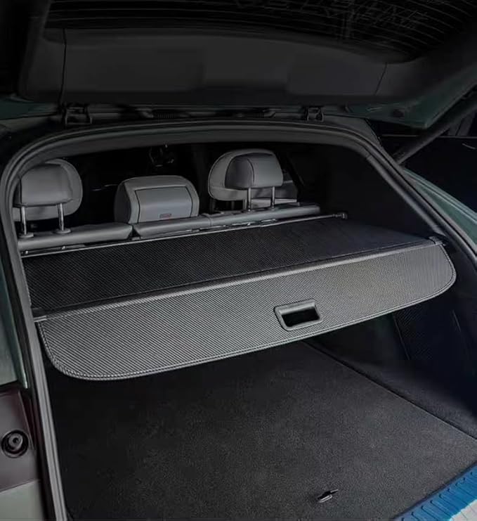 No drilling screw Retractable Cargo Cover Compatible with 2010-2016 Cadillac SRX , Rear Privacy Screen Car Storage Trunk Luggage Tonneau Security Shade Protector Anti Theft Shield (Carbon Fiber Style)