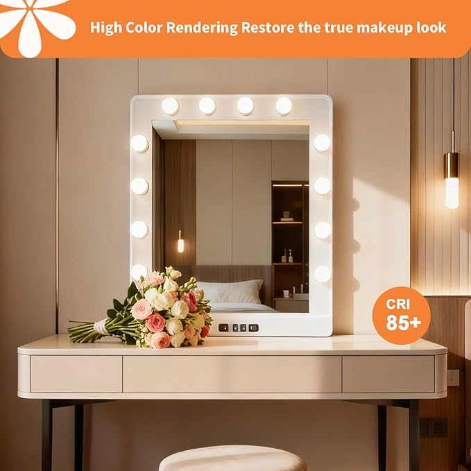 G25 LED Globe Light Bulbs,120V 5W(60W Equivalent), 3000K CRI85+ Warm White Bathroom,E26 Base,Eye-Friendly Vanity Round, Perfect for Vanity Makeup Mirror, Non-Dimmable (2 Pack)
