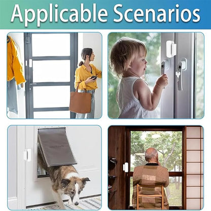 Loopo Tuya-Compatible Zigbee Door Window Sensor, Smart Contact Sensor with App Alerts, Compatible with Alexa & Google Assistant via Smart Life App, Zigbee Hub Required, AA Battery Powered, 4 Pack