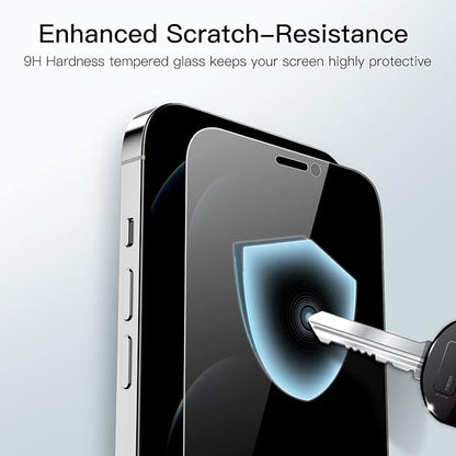JETech Privacy Full Coverage Screen Protector for iPhone 12 Pro Max 6.7-Inch, Anti-Spy Tempered Glass Film, Edge to Edge Protection Case-Friendly, 2-Pack