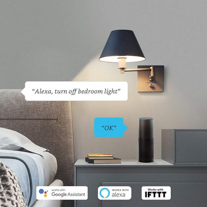 Broadlink Smart Wi-Fi Bulb, RGB Multicolor Changing Dimmable LED Light, A19 E26 10W, Works with Alexa, Google Home, Siri and IFTTT, No Hub Required (2 Bulbs)