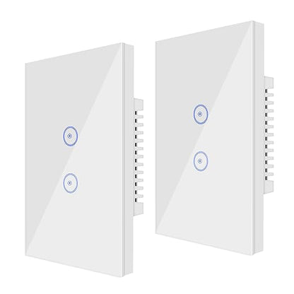 Jinvoo WiFi Wall Light Touch Panel Switch, 3 Way, Remote Control by Smart Phone,No Hub Required, AC 120V, Works with Amazon Echo, Google Home, Black