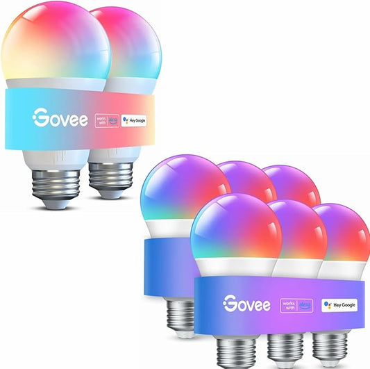 Govee Smart Light Bulbs, Color Changing Light Bulbs Bundle Smart Light Bulbs 1200 Lumens