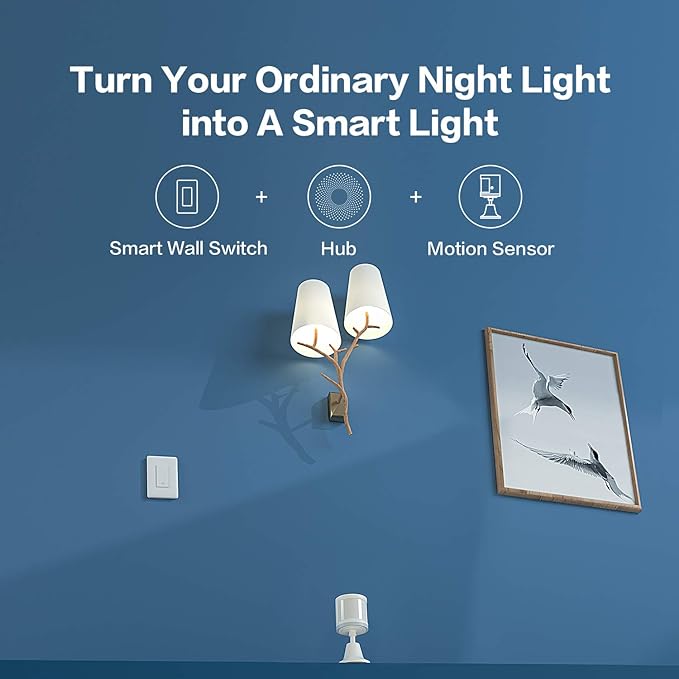 Aqara Smart Light Switch (with Neutral, Single Rocker), Requires AQARA HUB, Zigbee Switch, Remote Control and Set Timer for Home Automation, Compatible with Apple HomeKit, Alexa, Google Assistant