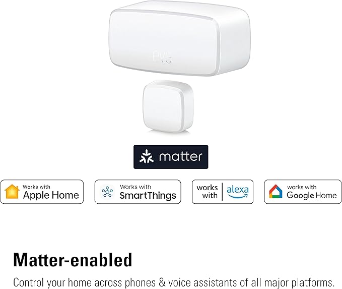 Eve Energy (2 Pack) Smart Plug and Eve Door & Window Smart Contact Sensor Bundle