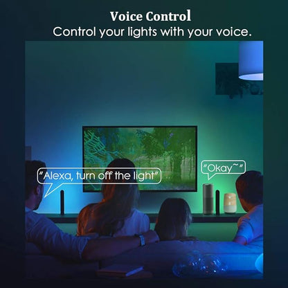 Avatar Controls 4 Pack E12 Smart Bulbs - Alexa Candelabra Light Bulb 5W LED Color Changing Ceiling Fan Smart Light Bulb, WiFi Candle Small Bulbs with Music Timer, Type B11, 2700-6500K+RGB