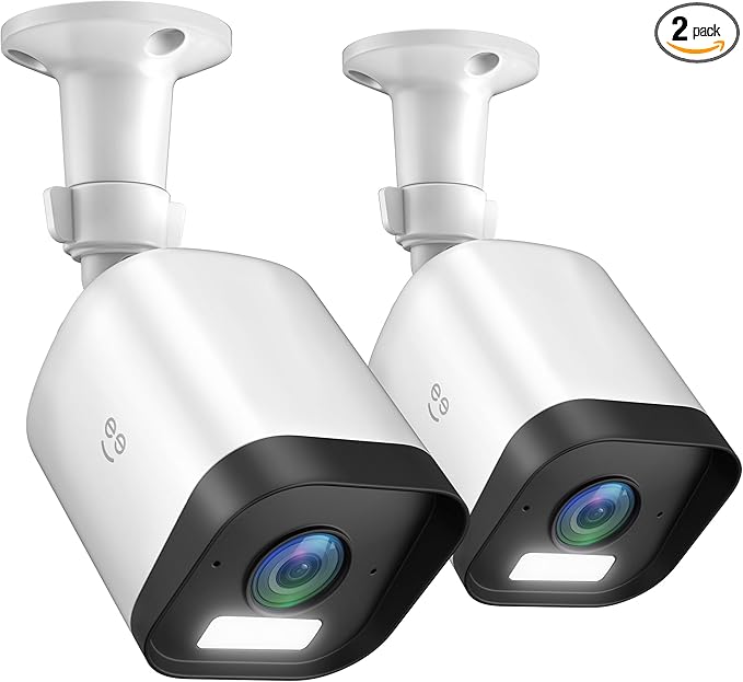 Geeni Hawk 3 4MP Smart Outdoor Security Camera 2-Pack – 2K Ultra HD WiFi Surveillance Cameras with Color Night Vision, 30m Long Range, 2-Way Audio, Motion Detection, & IP65 Weatherproof