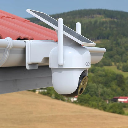 Gutter Mount for AOSU Solar Security Cameras Outdoor Wireless(SolarCam D1 Classic) and ANSQUE Security Cameras Wireless Outdoor (GU01/SA01)（2pack,White）