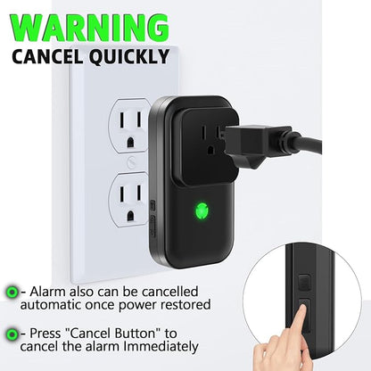 Power Failure Alarm WiFi, Freezer Power Outage Alarm with App Notifications & Loud 110dB & 3 Sirens, Smart Home Power Monitoring for GFCI Trips, Refrigerator, Sump Pumps, Aquarium