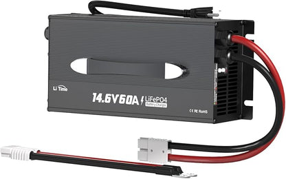 LiTime 12V 60A Lithium Battery Charger for LiFePO4, 14.6V Output Fast AC-DC