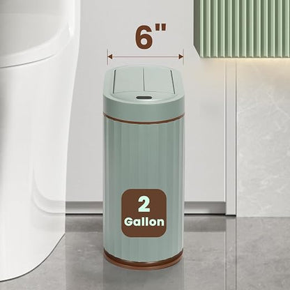 ELPHECO Motion Sensor Bathroom Trash Can with Lid 2 Gal Automatic Trash Can