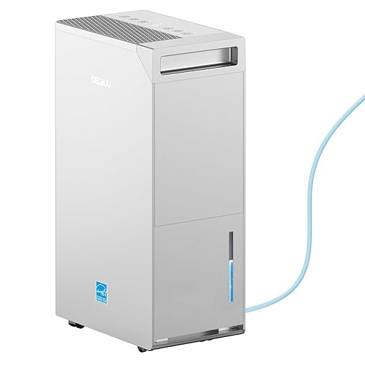 5000 Sq.Ft Energy Star Most Efficient 2024 Dehumidifier with Pump,DECIUU Max 100 Pint Dehumidifier for Basement with Drain Hose,Intelligent Humidity Control for Home Bathroom Garage
