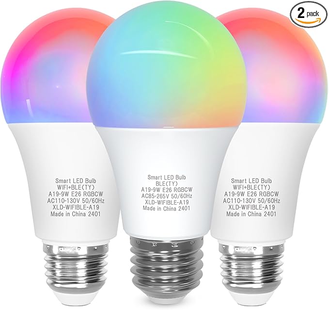 ORALUCE 丨 Bundle - Bluetooth Smart Light Bulb A19 E26 (Pack of 1) & Smart LED Bulb A19 Wi-Fi and Bluetooth (Pack of 2)