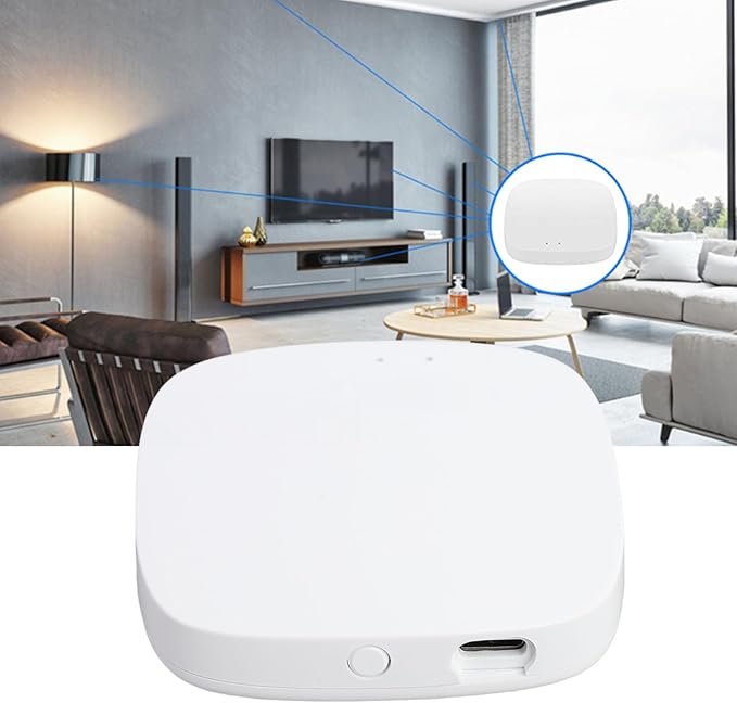 Garosa Wireless Smart, Hub for Smart Home Control with Tuya Compatibility Supports 50 Devices Works with Assistant (White)
