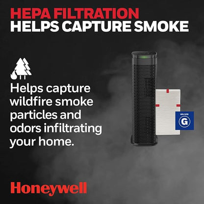 Honeywell HEPA Air Purifier Filter G, 1-Pack – for HPA030/HPA080 & HPA180 Series – Airborne Allergen Air Filter Targets Wildfire/Smoke, Pollen, Pet Dander, and Dust