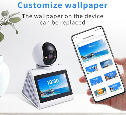 Indoor Home Security Camera,Dual-Band(5G/2.4G) Pet Dog Camera,Two Way Video Camera with 4.3" Screen,Nanny cam,Monitor for Baby/Elder/Nanny/Dog/pet with Phone App Dome Camera(Button Calling)