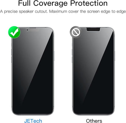 JETech Privacy Full Coverage Screen Protector for iPhone 13 Pro Max 6.7-Inch, Anti-Spy Tempered Glass Film, Edge to Edge Protection Case-Friendly, 2-Pack