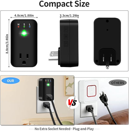 Power Failure Alarm, WiFi Power Outage Alarm with App Notifications & Voltage Detection, Outlet Power Loss Alarm with 110dB Adjustable LED Indicator, Power Monitor for GFCI Trips, Freezer, Sump Pump
