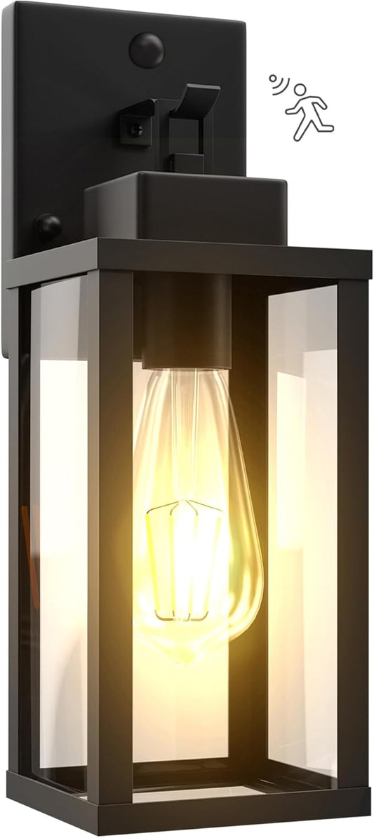 Motion Sensor Dawn to Dusk Outdoor Sensor Light Fixture Anti-Rust Exterior Wall Lighting Waterproof Outdoor Wall Lantern for Porch Patio Front Door Garage