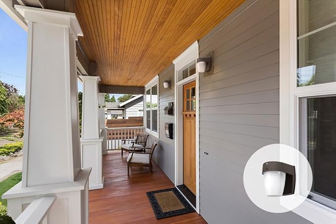 Lithonia Lighting LED Wall Pack Outdoor Light Fixture, Wall Sconce for Doorways and Garages, 3-in-1 Switchable White Light, 3 Diffuser Options, Dusk to Dawn Photocell, 120V, Bronze