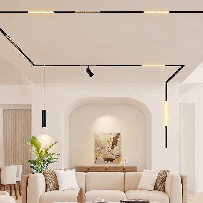 90-Degree Corner Connector for 4-Wire Magnetic Track | Aluminum Alloy Vertical Shape Joint, Recessed Rail for LED Track Light, ONLY Compatible Rails, ETL Certificate